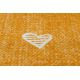 Podna obloga od tepiha za djecu HEARTS Traperice, istrošene srca, dječji - naranča