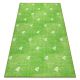 мокети килим за деца HEARTS дънки, vintage сърца - зелен
