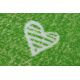 Podna obloga od tepiha za djecu HEARTS Traperice, istrošene srca, dječji - zelena