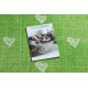 Gyerekeknek szőnyegpadló szőnyeg HEARTS Jeans, vintage szíveket - zöld
