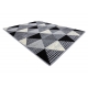 Alfombra BCF BASE 3986 Geometric triangulos geométrico gris / negro