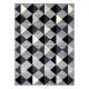 Koberec BCF BASE 3987 Trigone, Trojuholníky, štvorce, geometrický sivá / slonová kosť