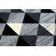 Bcf szőnyeg BASE 3987 Trigone, háromszögek, négyszögletes geometriai szürke / elefántcsont