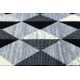 Alfombra BCF BASE 3987 Trigone, triangulos, cuadrícula, geométrico gris / marfil