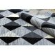 Teppich BCF BASE 3987 Trigone, Dreiecke, Quadrate geometrisch grau / elfenbein