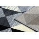 Килим BCF BASE 3987 Trigone, триъгълници, Квадрати геометрични сиво / слонова кост