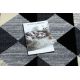 Carpet BCF BASE 3987 Trigone, triangles, squares, geometric grey / ivory