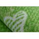 Covor pentru copii HEARTS Jeans, vintage inimile - verde