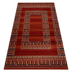 Teppich VERA 2375 Rahmen orientalisch, ethnisch terra weinrot WOLLE