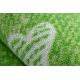 Alfombra para niños HEARTS circulo Jeans, vintage corazones - verde