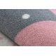 Fitted carpet for kids STARS children's pink / grey