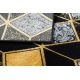 Modern GLOSS Teppich 400B 86 stilvoll, glamour, art deco, 3D geometrisch schwarz / gold