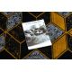 Kilimas GLOSS Šiuolaikinis 400B 86 stilingas, glamour, art deco, 3D geometrinis juoda / auksas