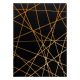 Tæppe GLOSS moderne 406C 86 stilfuld, glamour, art deco, geometrisk sort / guld