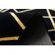 Modern GLOSS Carpet 406C 86 stylish, glamour, art deco, geometric black / gold