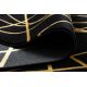 Koberec GLOSS moderný 406C 86 štýlový, glamour, art deco, geometrický čierna / zlatá 
