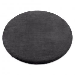 Carpet BUNNY circle grey IMITATION OF RABBIT FUR