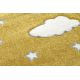 Kinderteppich PETIT MOON Sterne, Wolken gold