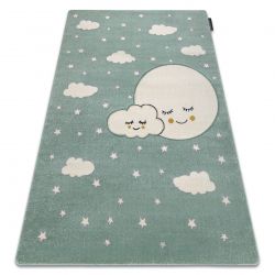 Carpet PETIT MOON stars, clouds green