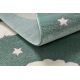 Carpet PETIT MOON stars, clouds green