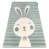 Koberec PETIT RABBIT králičí zelená