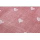 Inpassad matta för barn HEARTS Jeans, vintage hjärtan - rosa