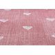 мокети килим за деца HEARTS дънки, vintage сърца - розов