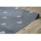 Fitted carpet for kids HEARTS Jeans, vintage children's - grey