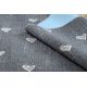 мокети килим за деца HEARTS дънки, vintage сърца - сив