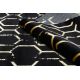 Paklājs GLOSS moderns 407C 86 stilīgs, glamour, art deco melns / zelts