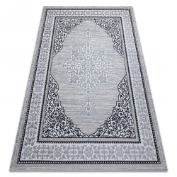 Matto GLOSS moderni 8490 52 Ornamentti, tyylikäs, kehyskuviolla väri norsunluu / harmaa