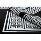 Modern GLOSS Carpet 6776 85 stylish, frame, greek black / ivory