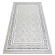 Modern GLOSS Carpet 2813 57 stylish, frame, greek ivory / grey