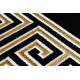 Tæppe GLOSS moderne 6776 86 stilfuld, ramme, Græsk nøgle sort / guld