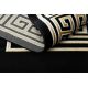 Dywan GLOSS nowoczesny 6776 86 stylowy, ramka, grecki klucz czarny / złoty