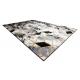 Modern Carpet 3D GLOSS 409A 82 Cube stylish, glamour, art deco black / gold / grey