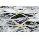 килим сучасний 3D GLOSS 409A 82 Куб стильний, glamour, art deco білий / золото / сірий