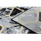 Tappeto moderno 3D GLOSS 409A 82 Cubo elegante, glamour, art deco nero / oro / grigio