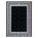 Koberec GLOSS moderný 2813 87 štýlový, rám, Grécky čierna / sivá