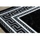 Modern GLOSS Carpet 2813 87 stylish, frame, greek black / grey