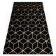 Modern GLOSS 3D szőnyeg 409C 86 Kocka elegáns, glamour, art deco fekete / arany