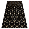 Dywan nowoczesny 3D GLOSS 409C 86 Sześcian, stylowy, glamour, art deco czarny / złoty 