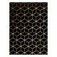 Σύγχρονο Χαλί 3D GLOSS 409C 86 Κύβος κομψό, αίγλη, αρ ντεκό μαύρο / χρυσός