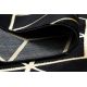 Modern Teppich 3D GLOSS 409C 86 Würfel stilvoll, glamour, art deco schwarz
