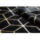 Tappeto moderno 3D GLOSS 409C 86 Cubo elegante, glamour, art deco nero / oro