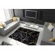 Modern GLOSS Carpet 410A 86 Marble, stone, stylish, glamour black / gold
