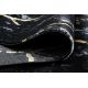 Tappeto GLOSS moderno 410A 86 Marmo, calcolo elegante, glamour nero / oro