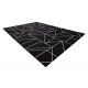 Alfombra de cuerda sisal FLOORLUX 20605 negro / plateado Triángulos, Geométrico