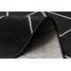 Килим шнуровий SIZAL FLOORLUX 20605 чорний / срібло трикутники, Геометричні