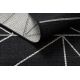 Sisal tapijt SISAL FLOORLUX 20605 ZWART / zilver Driehoek, GEOMETRISCH